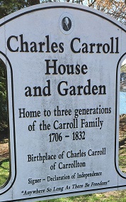 Birthplace of Charles Carroll of Carrrollton