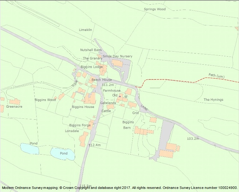 Biggins Hall map