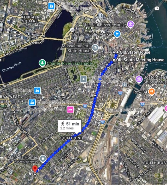 Boston Downtown and South End Map