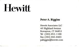 Hewitt card