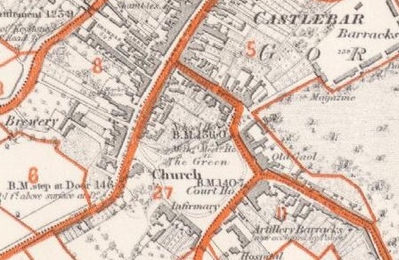Castlebar map, 1857
