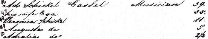 Johannes passenger list, Nov. 29, 1834
