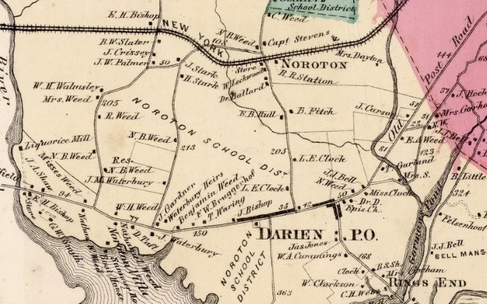 1867 Darien Map