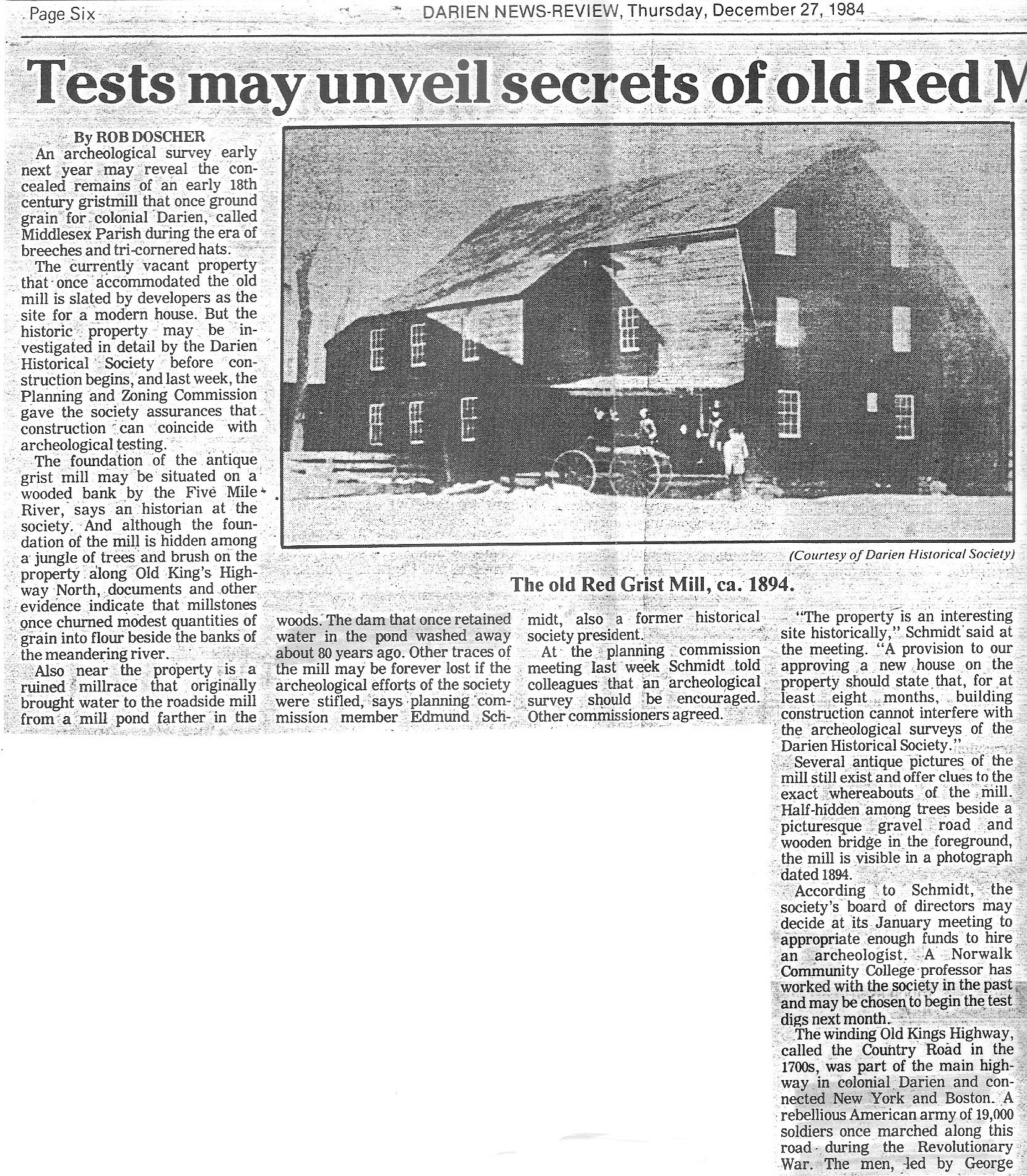 Old Red Mill Article