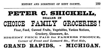 1870 Schickell Grocery Ad