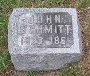 Tombstone for John Schmitt