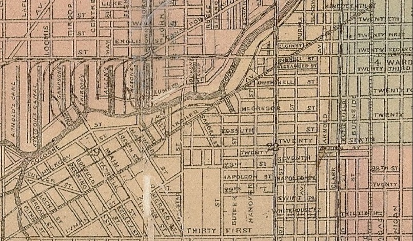 Throop Chicago map