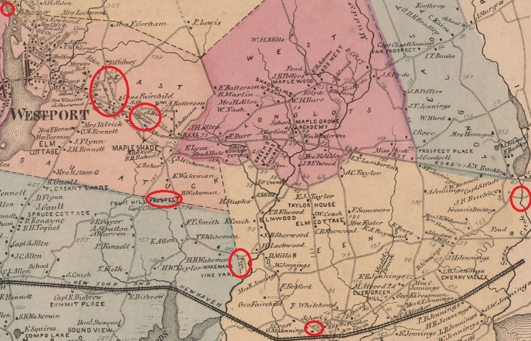 1867 Westport map