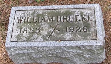 William Peter Druekes Drueke tombstone