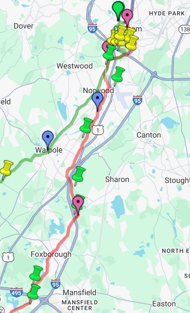 West Cemetery map in Sharon